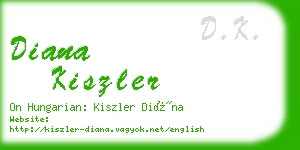 diana kiszler business card